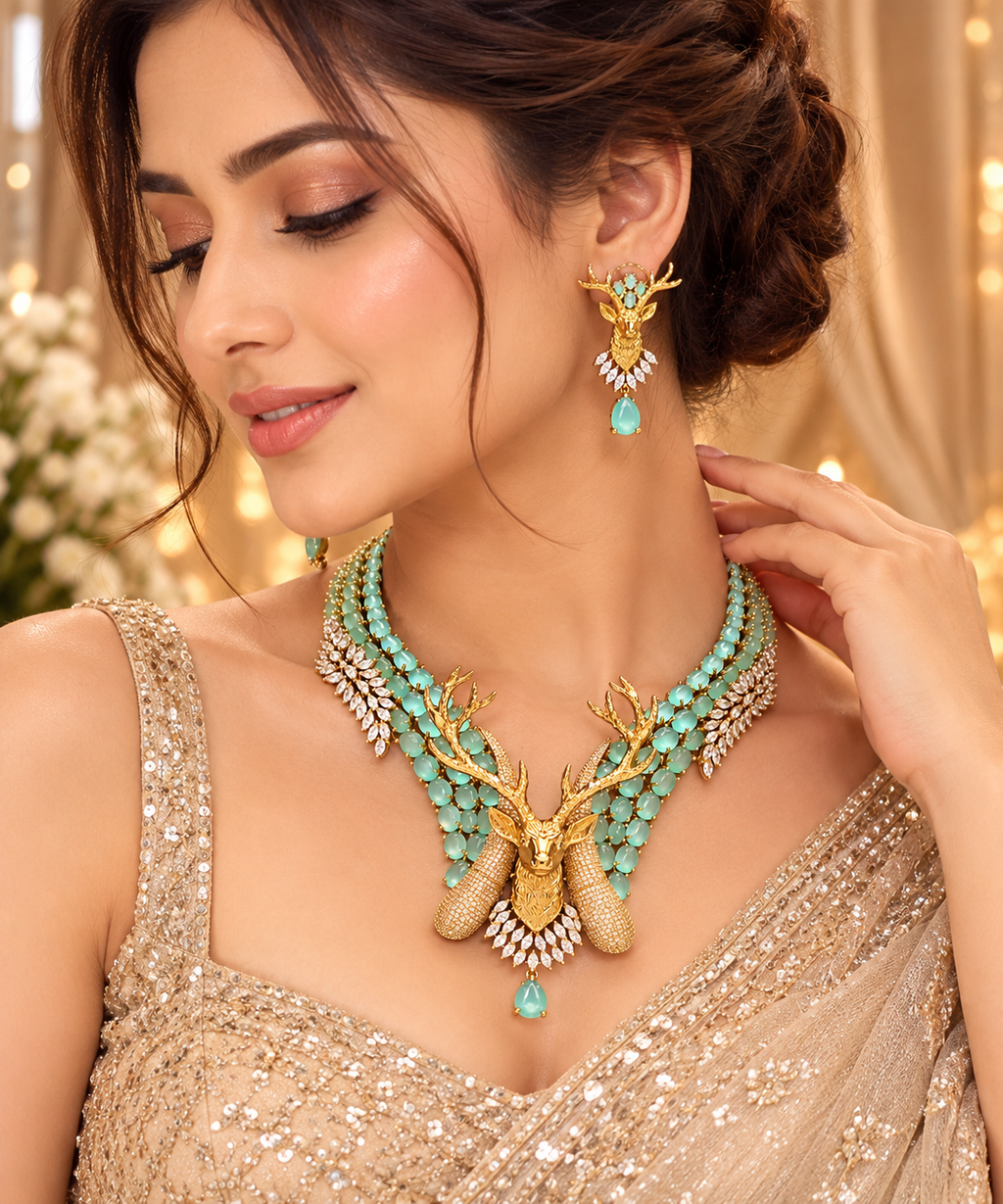 Royal Stag Mint Elegance Necklace Set