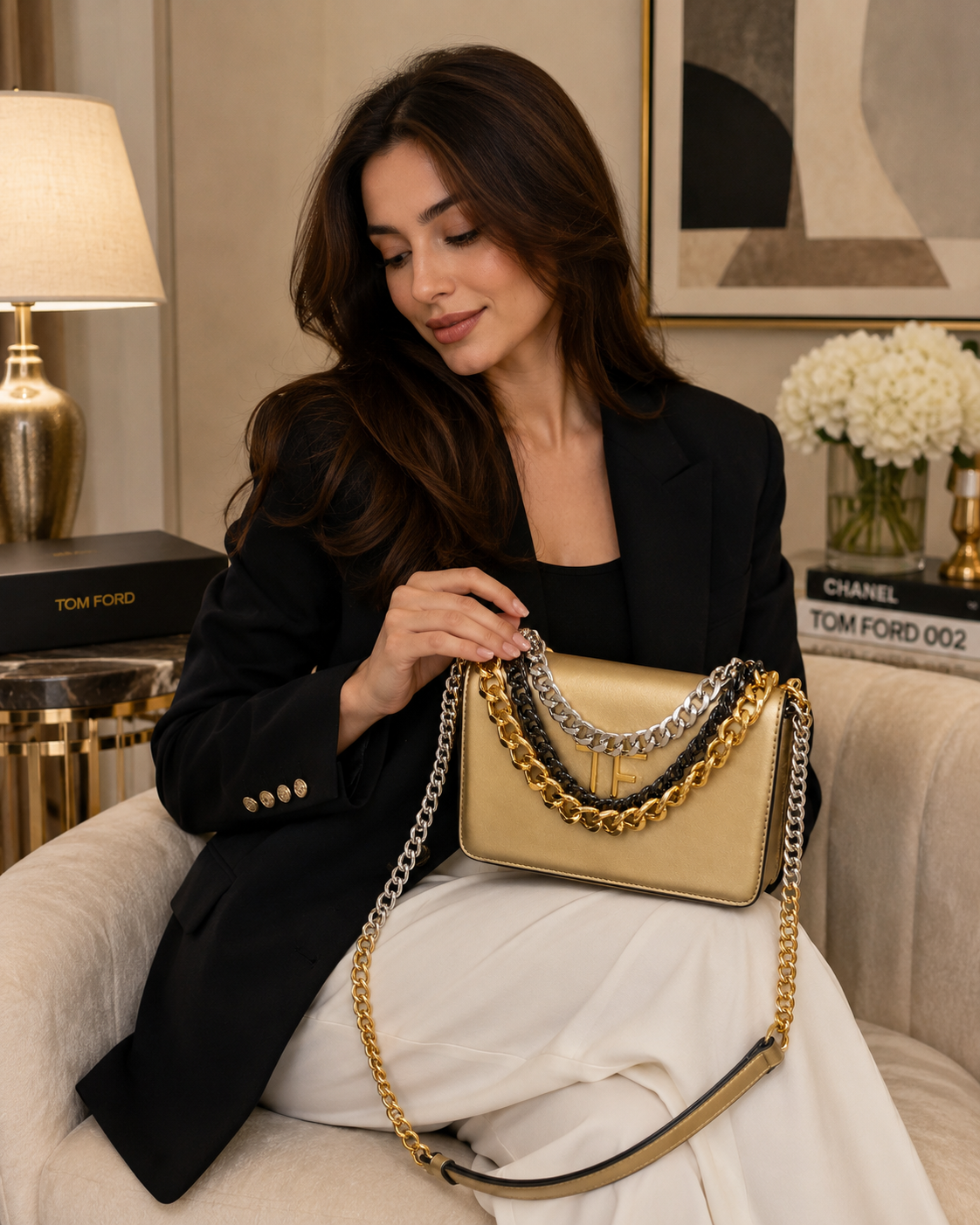 Tom ford golden sling bag