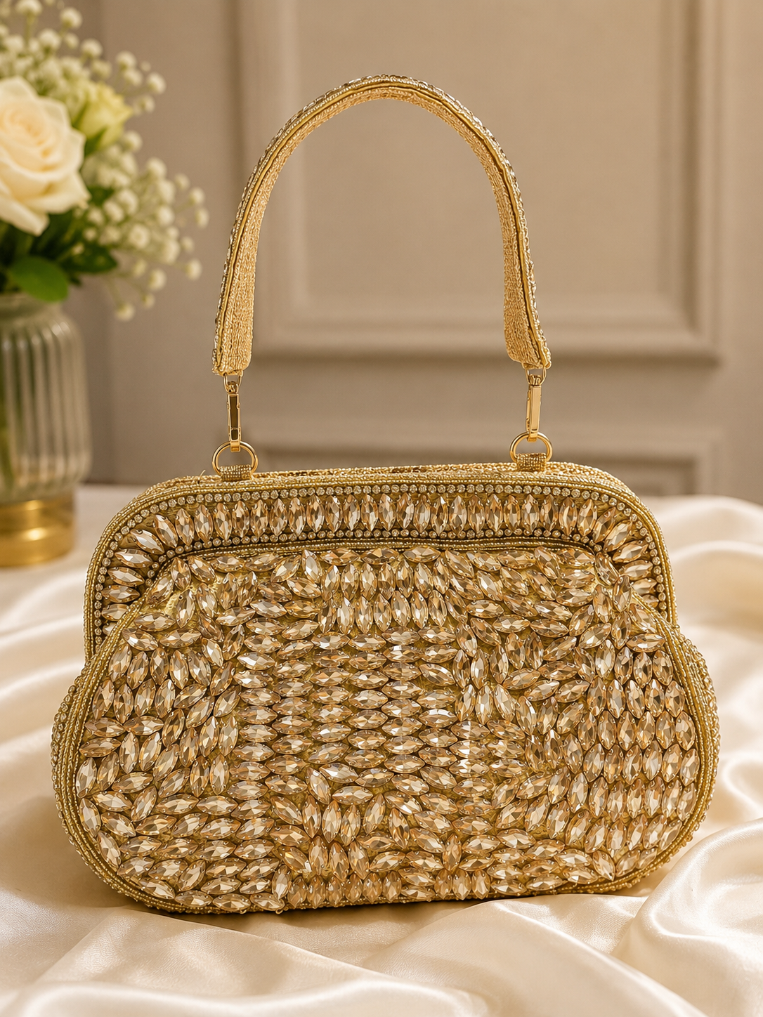 Crystal Gold Party Handbag