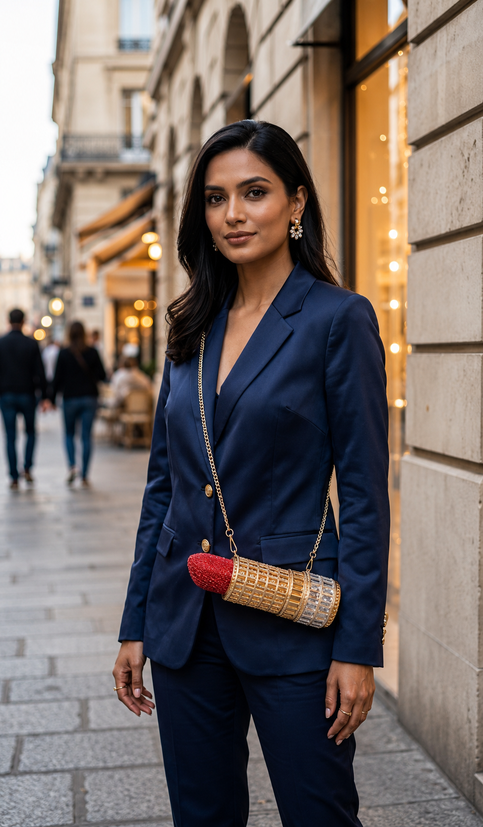 Red lipstick clutch