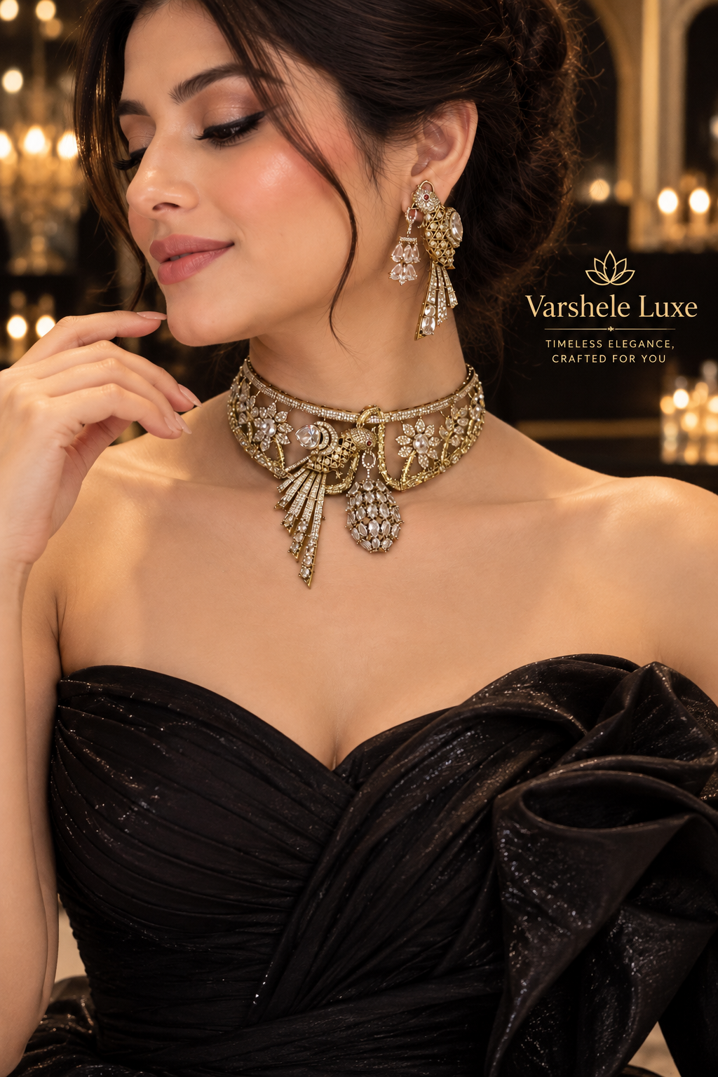 Regal Peacock Elegance Choker Set