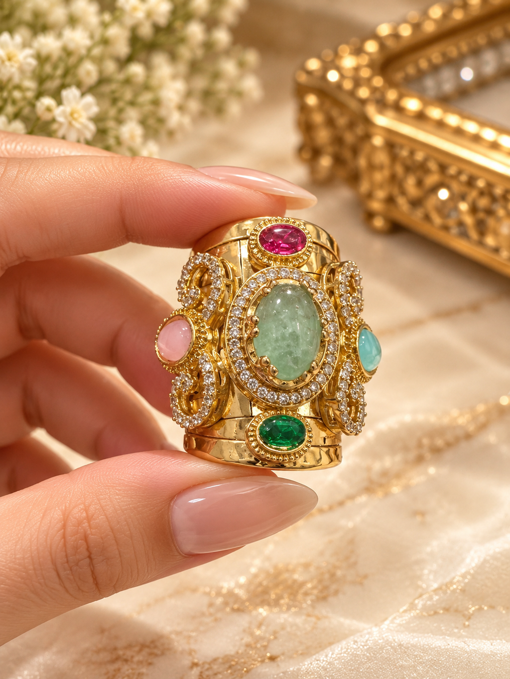 Royal Aura Statement Party Ring