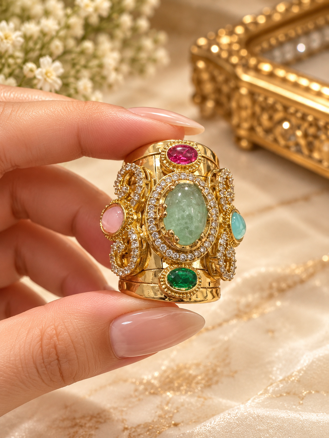 Royal Aura Statement Party Ring