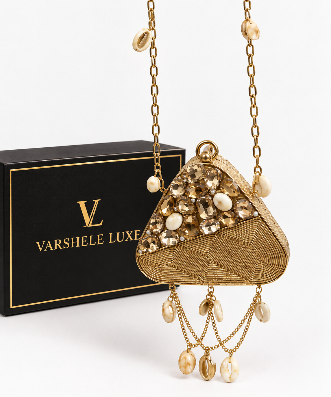 Golden Pearl mini metal Clutch