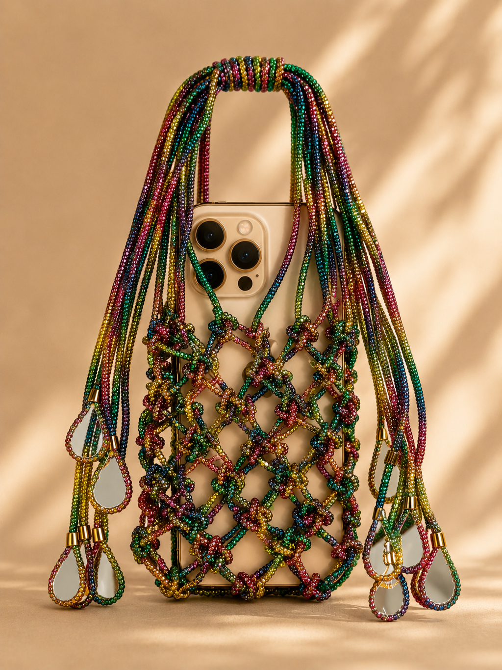Multicolour luxury mobile sling bag