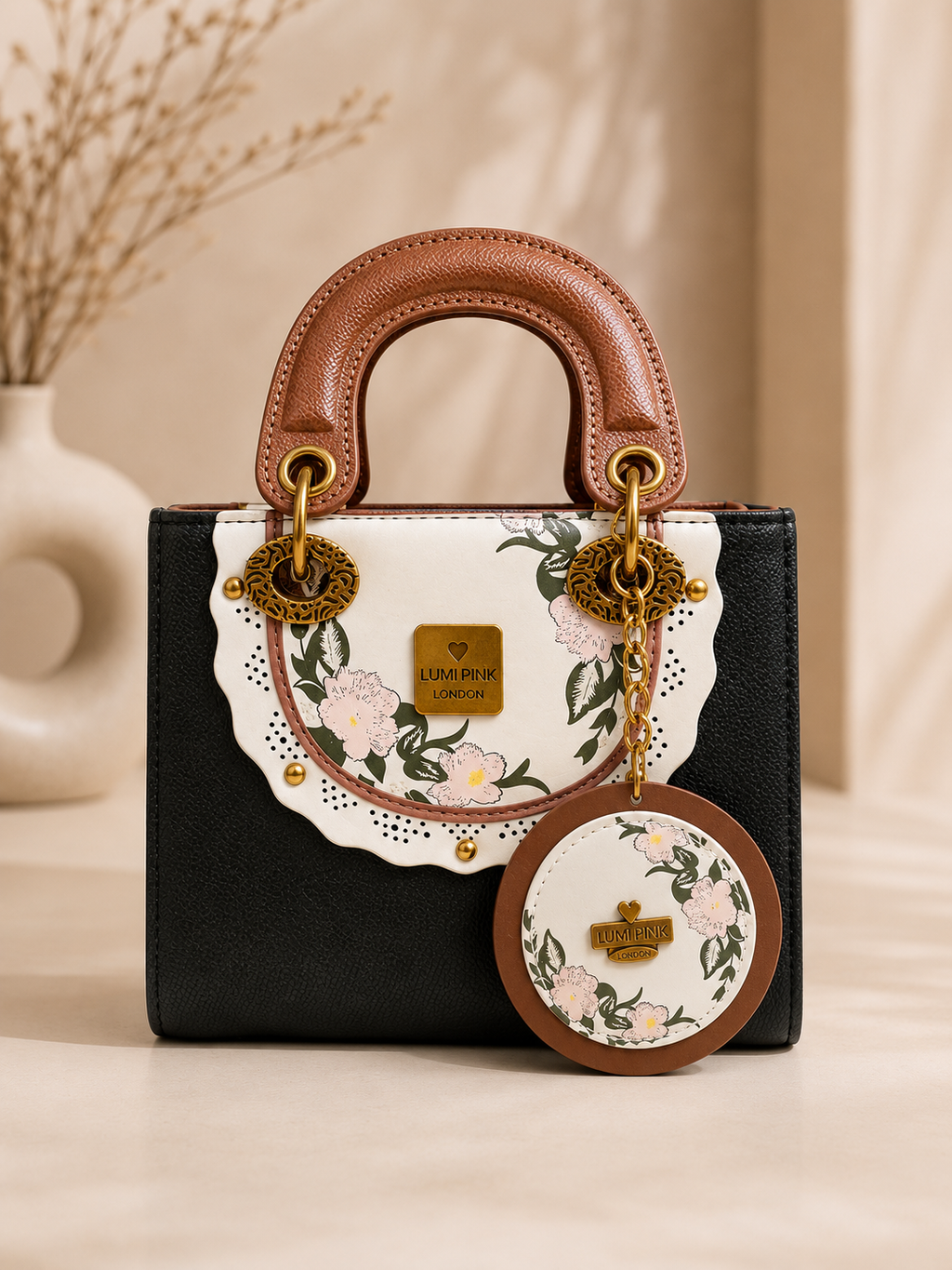 Midnight Floral Mini Tote handbag