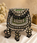 Black metal small clutch