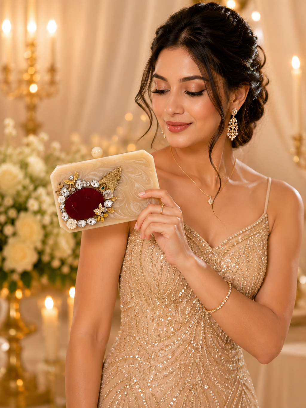 Ivory Empress Clutch