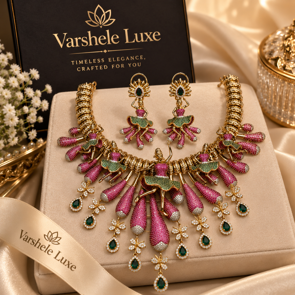 Royal Gulmohar Dancer Necklace Set