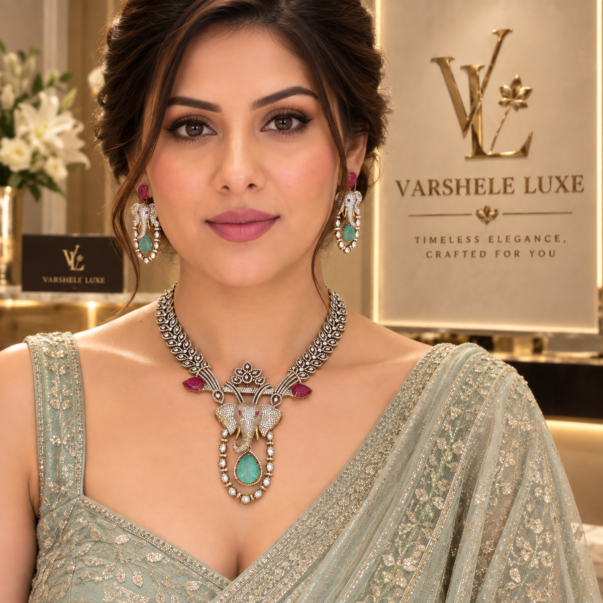 Imperial Gajraj Necklace Set