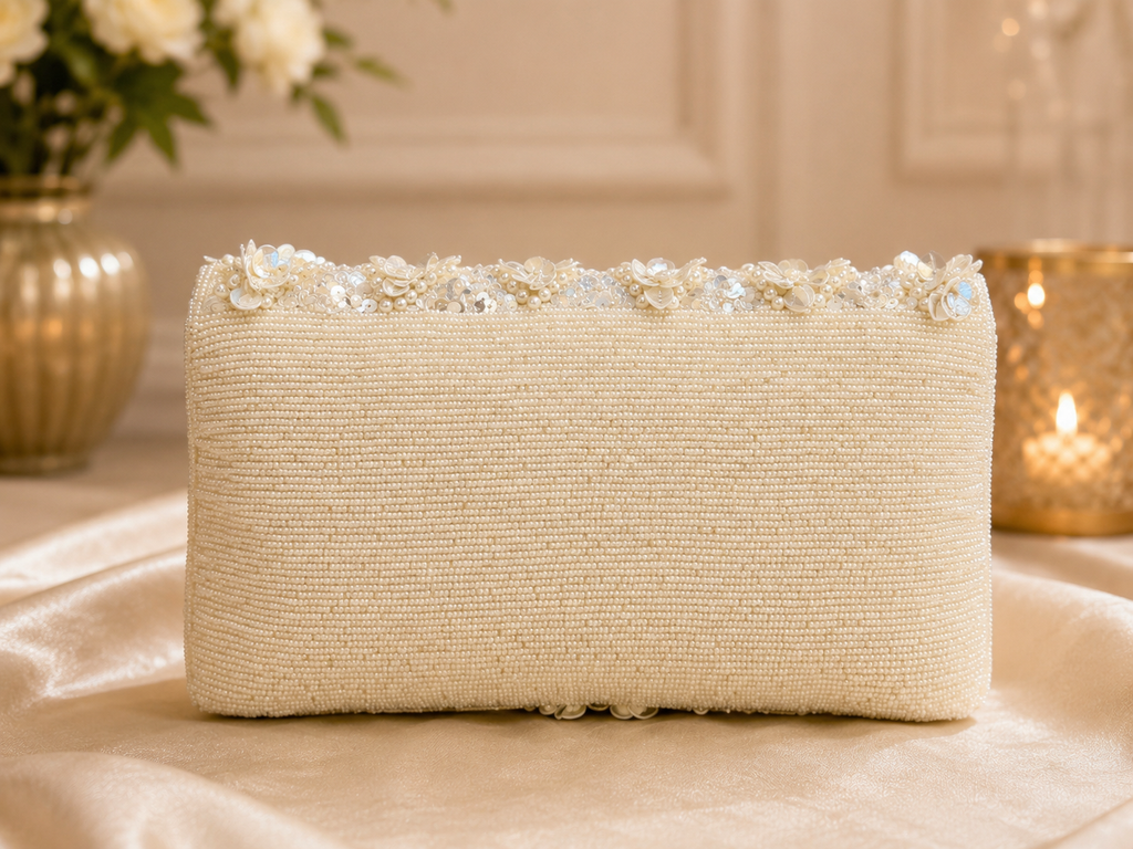 Pearl Bloom Evening Clutch