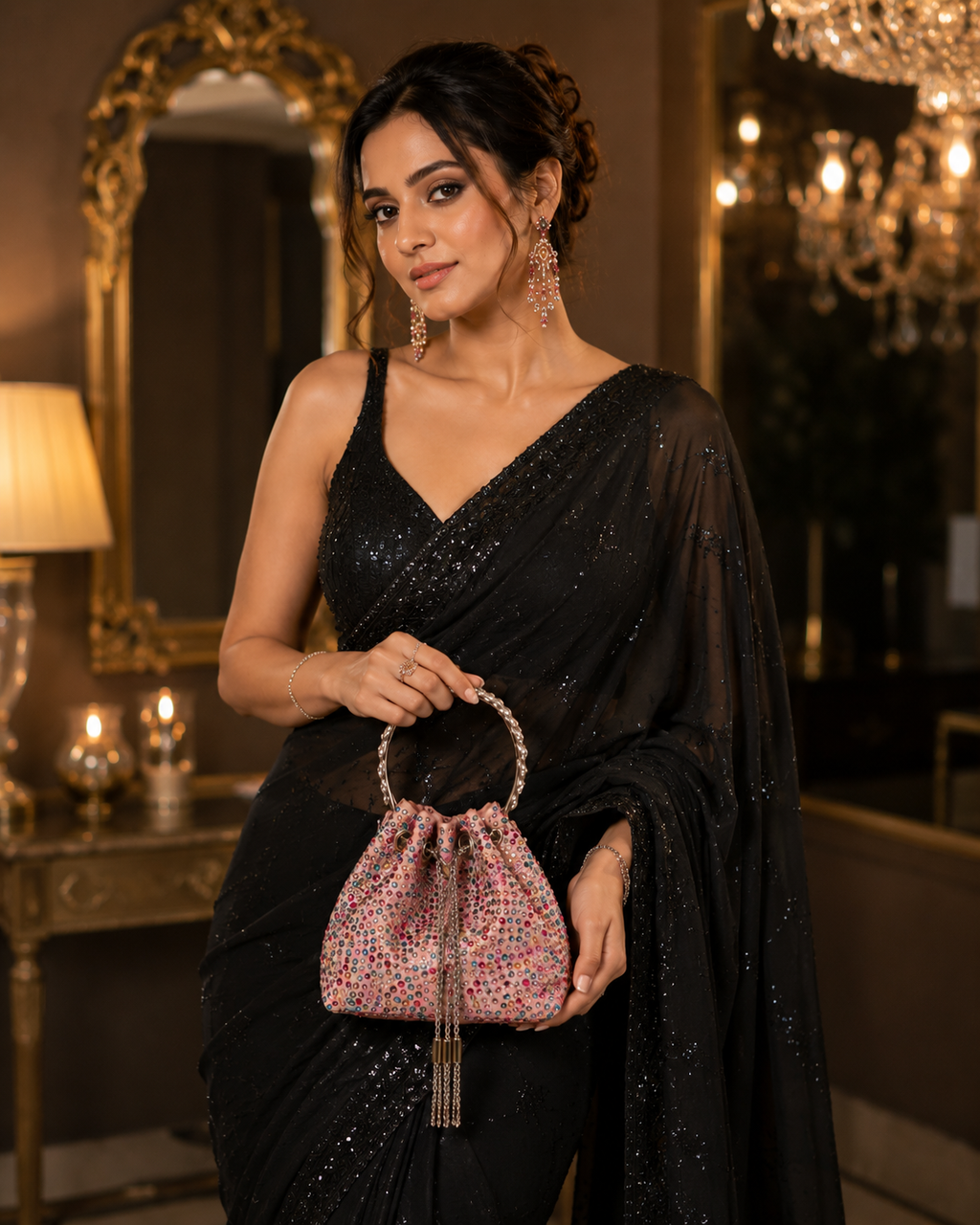 Blush Crystal Potli Bag