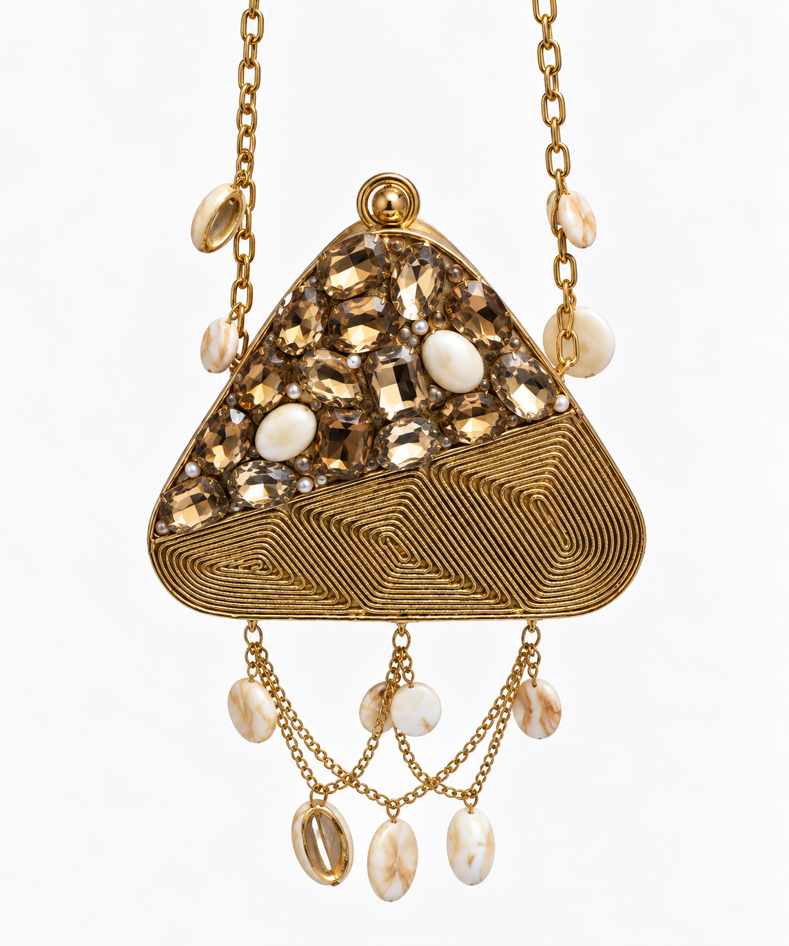 Golden Pearl mini metal Clutch