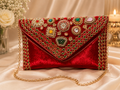 Royal Ruby Velvet Clutch