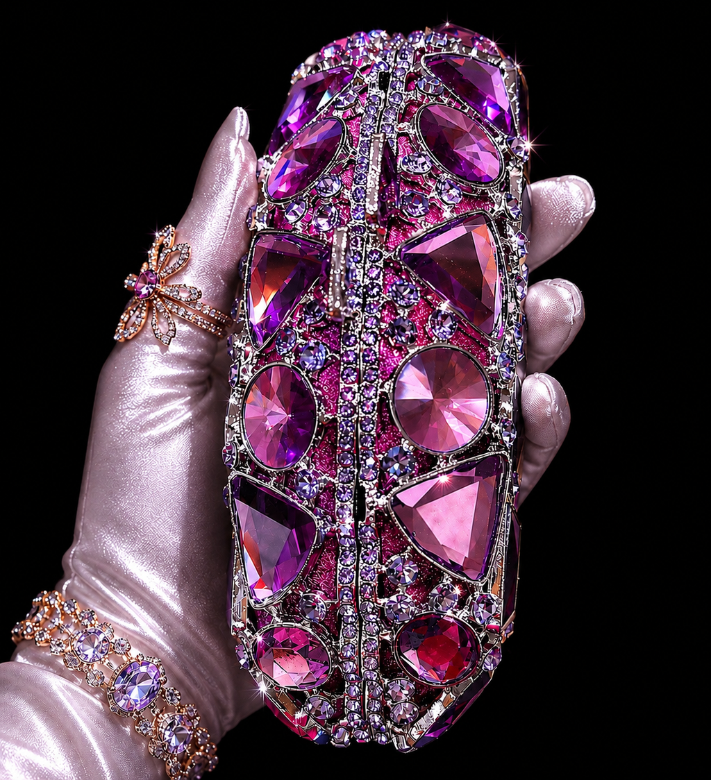 Luxury glass full rhinestones sparkling bead Crystal women wedding party evening dress clutch