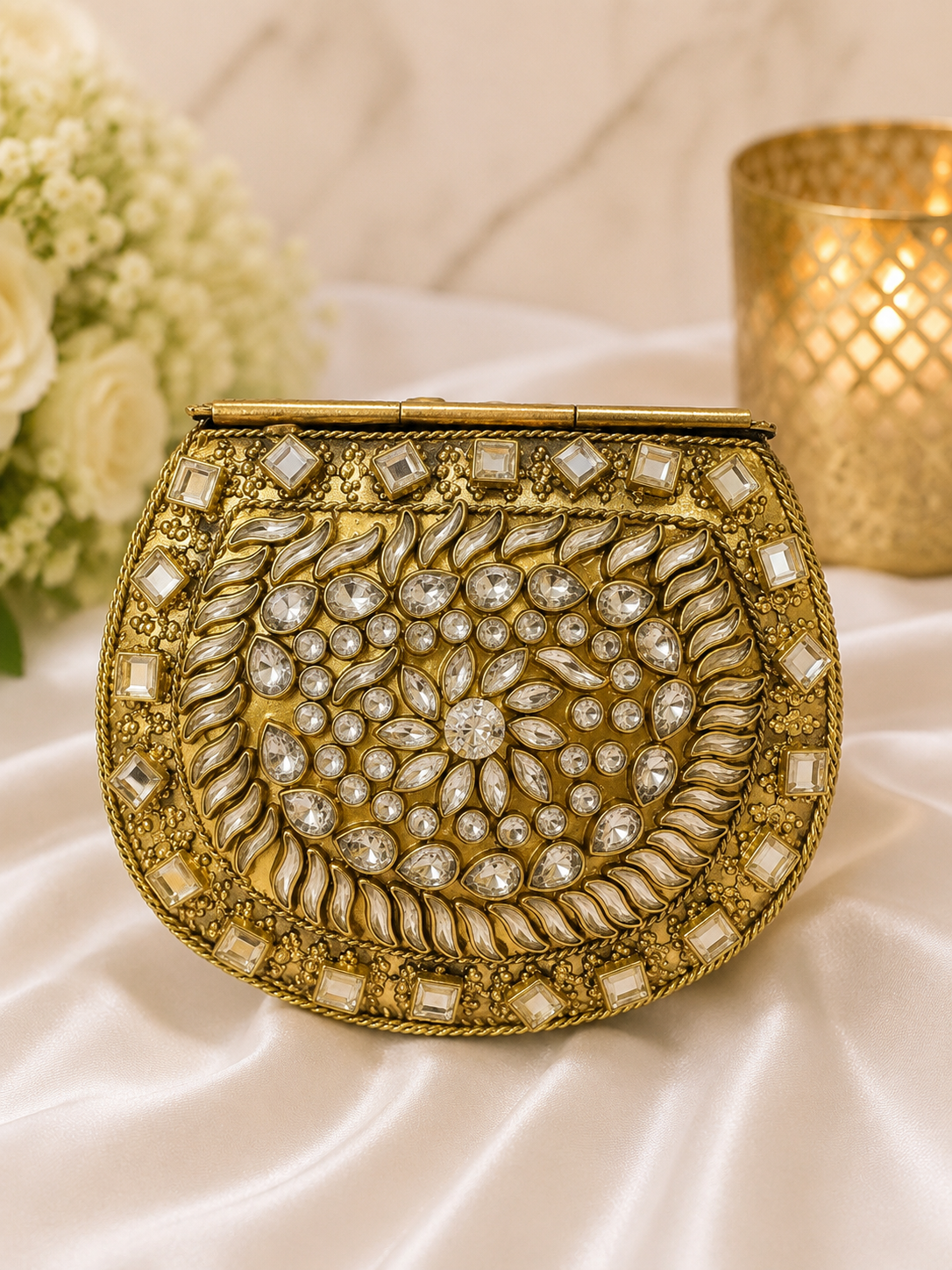 Royal Gemstone Mini metal Clutch