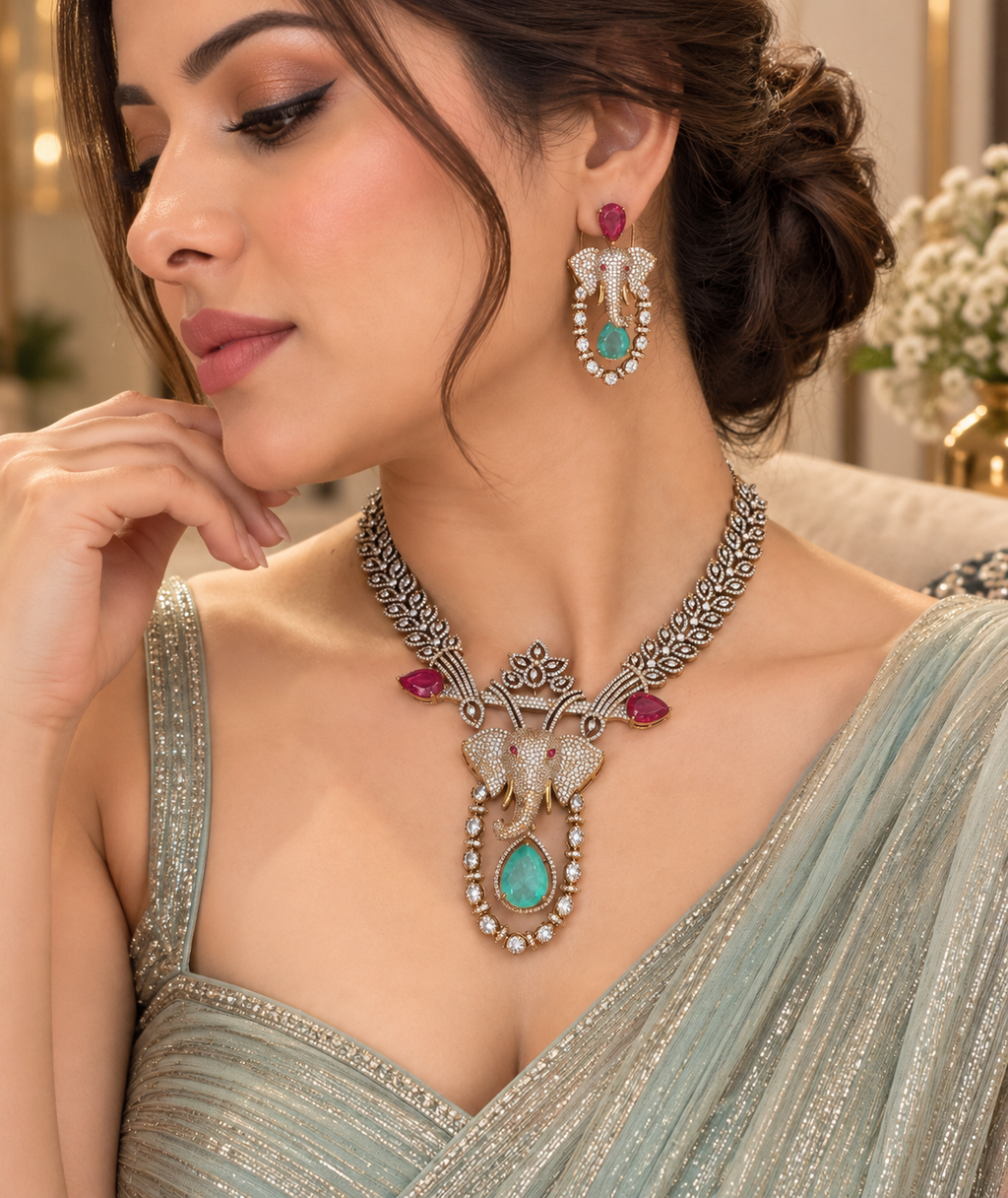 Imperial Gajraj Necklace Set