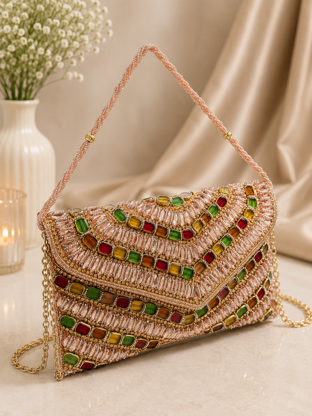 Midnight Fringe Crystal purse/Shoulder Bag