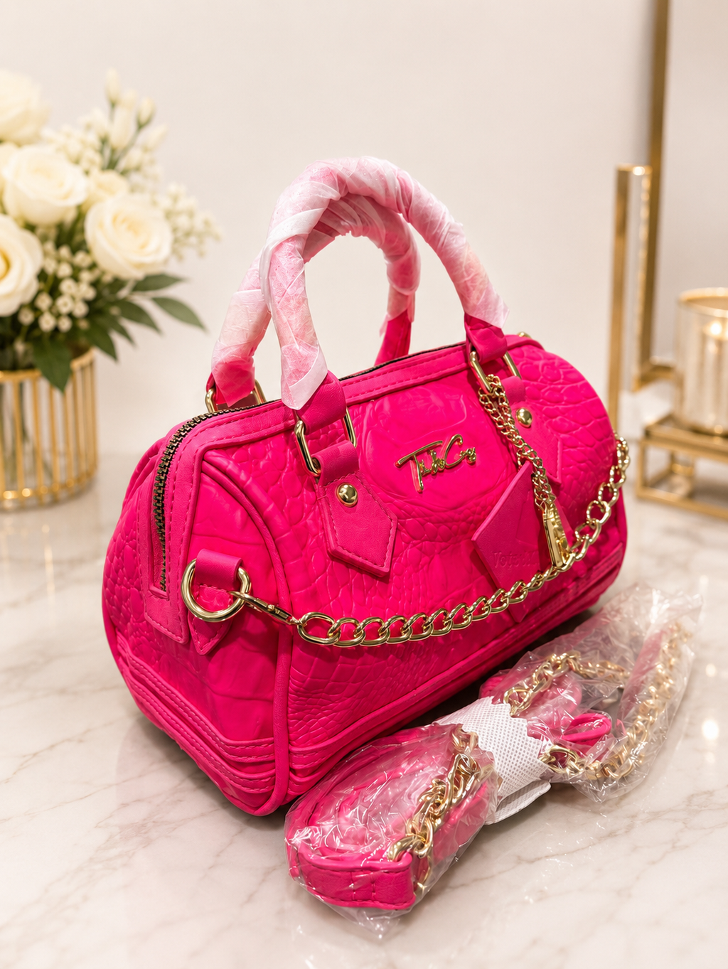 Hot pink luxury bag