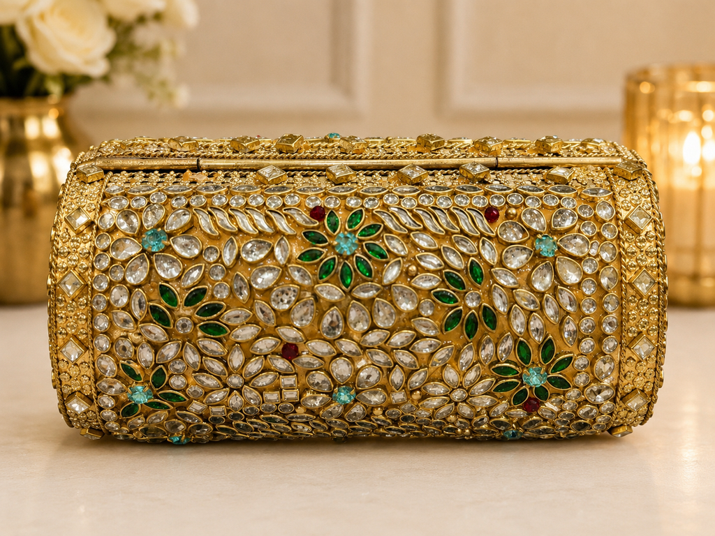 Royal Emerald Crystal Clutch