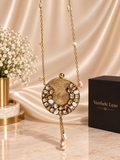 Varshele Luxe Golden Spiral Crystal Mini Clutch