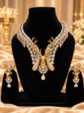 Golden Stag Royal Crystal Necklace Set