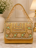 Golden Embellished Party Handbag