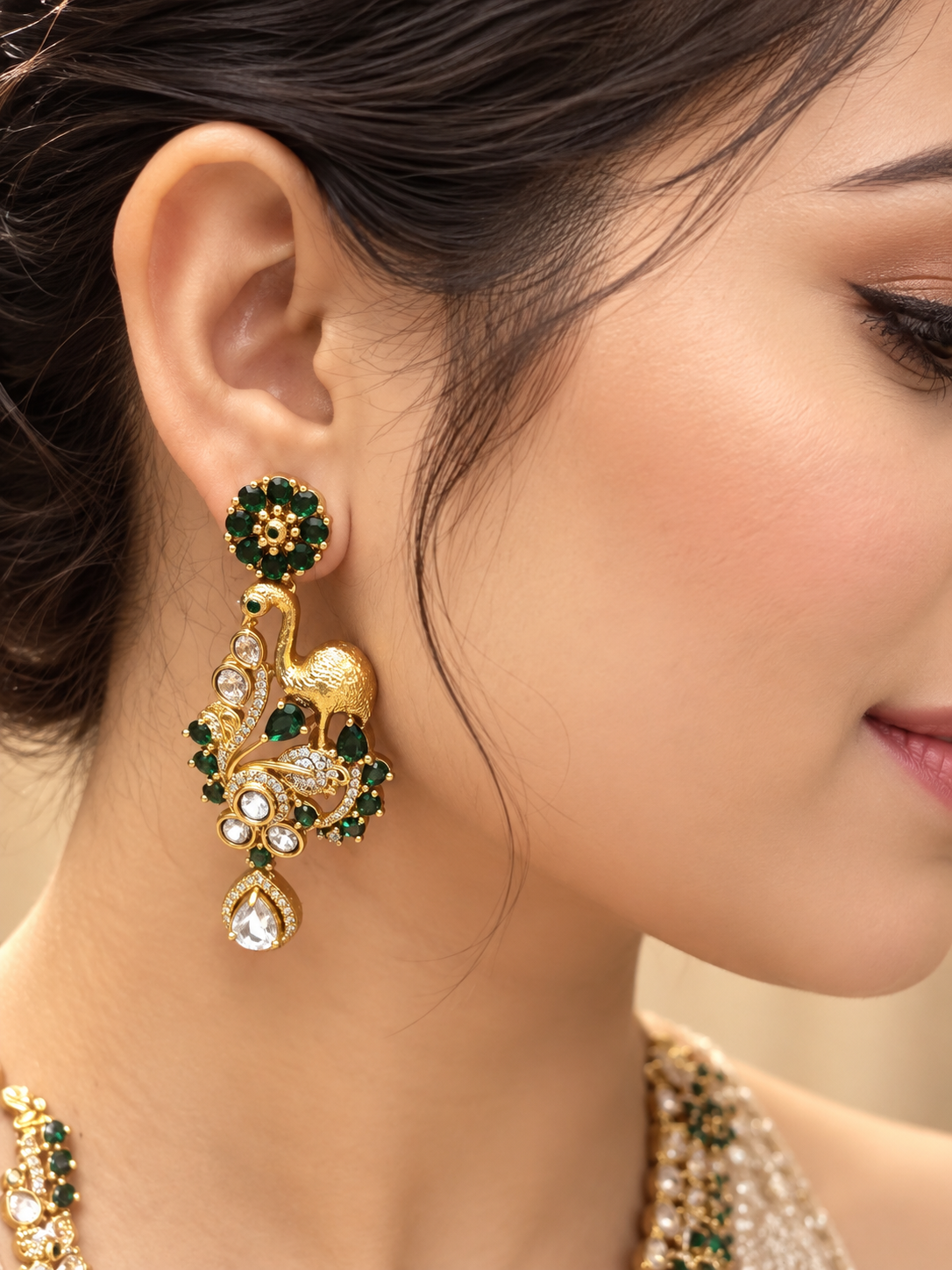 Royal Emerald Heritage Necklace Set