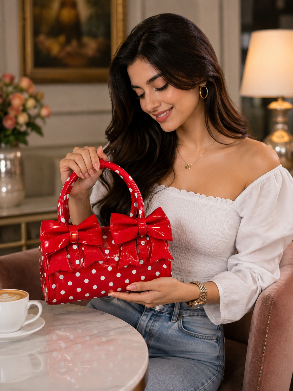 Cherry Charm Bow Handbag