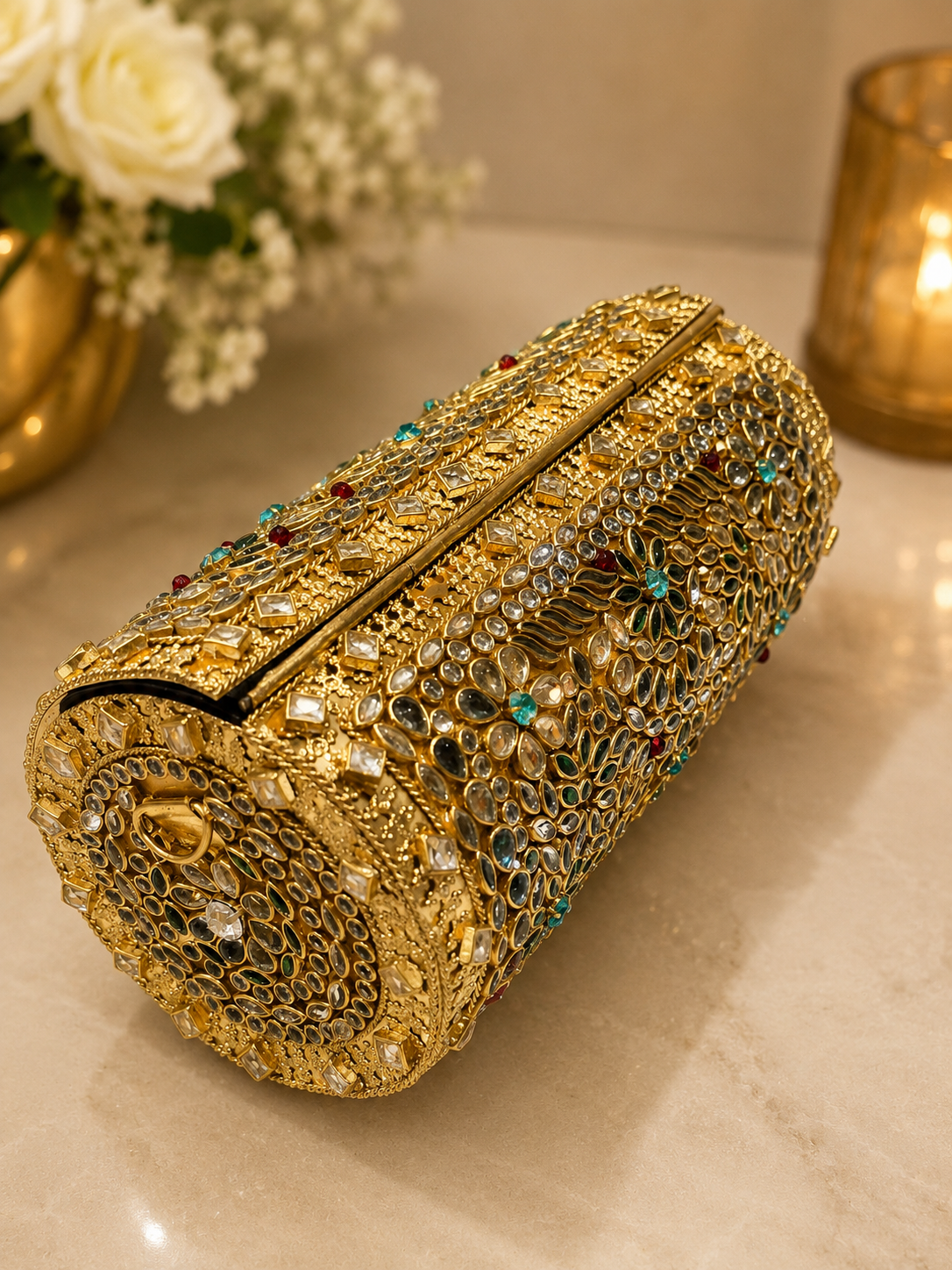 Royal Emerald Crystal Clutch