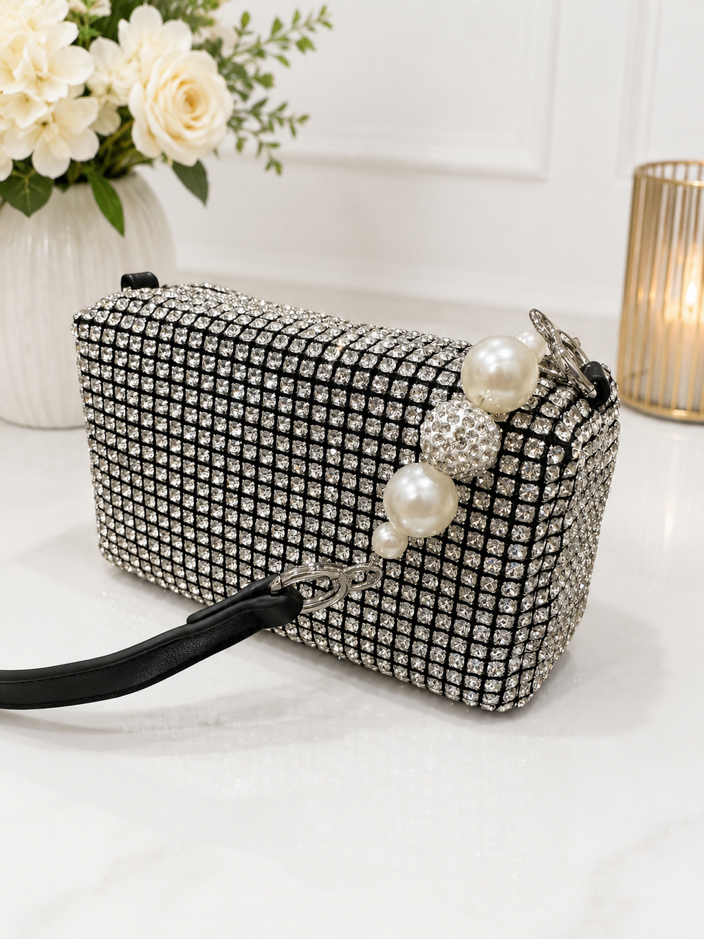 Embellished Crystal hand bag