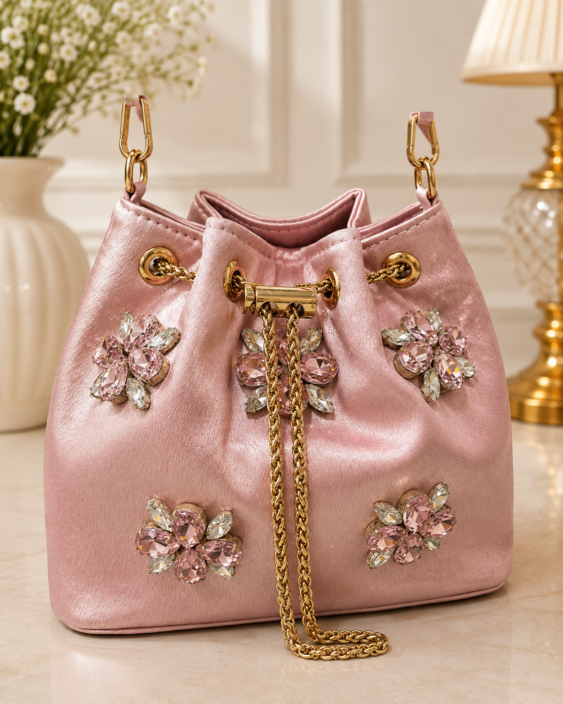 Fuchsia Blossom Bucket Bag