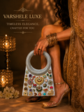 Heritage Charm Embellished Top Handle Bag