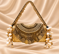 Royal Heritage Gold Metal Embellished Clutch