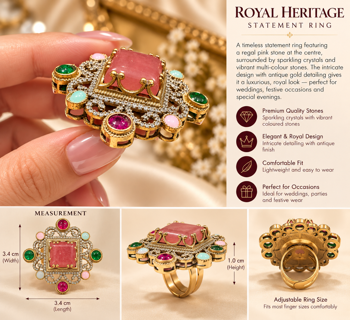 Royal Heritage Statement Party Ring
