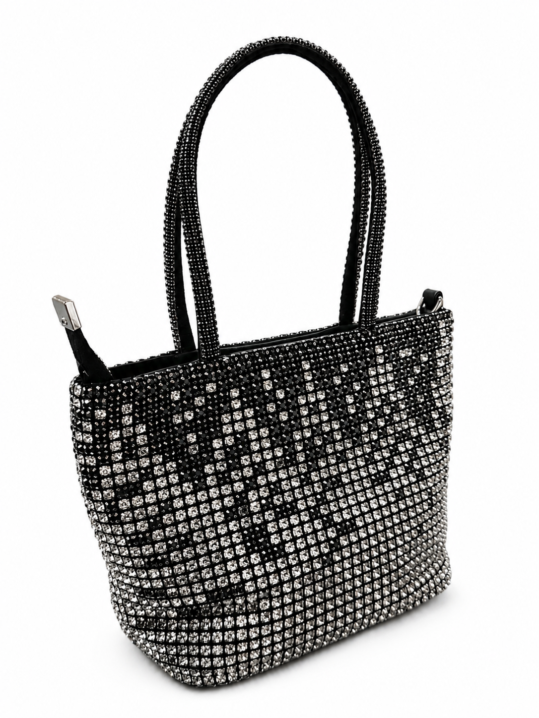 Crystal black silver party bag