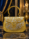 Golden silver metal clutch