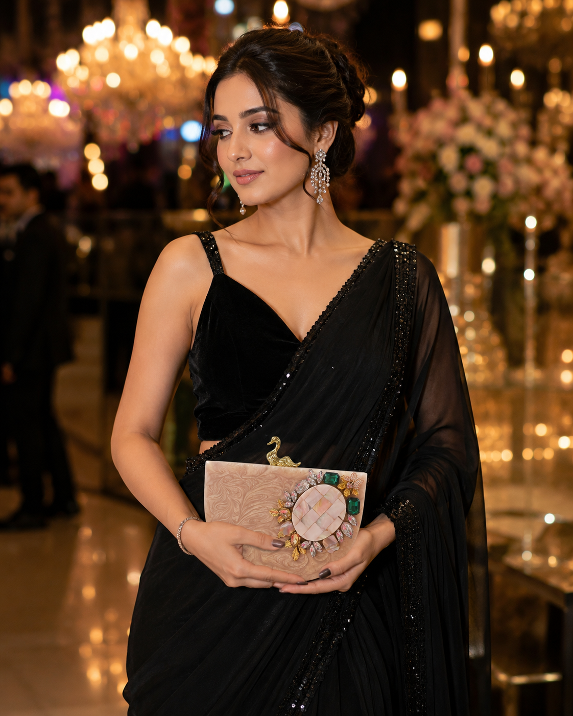 Ivory Swan Luxe Clutch