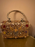 multicolor jadau gems clutch