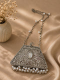 Silver metal clutch