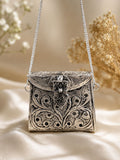 Silver metal clutch