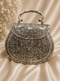 Silver metal clutch
