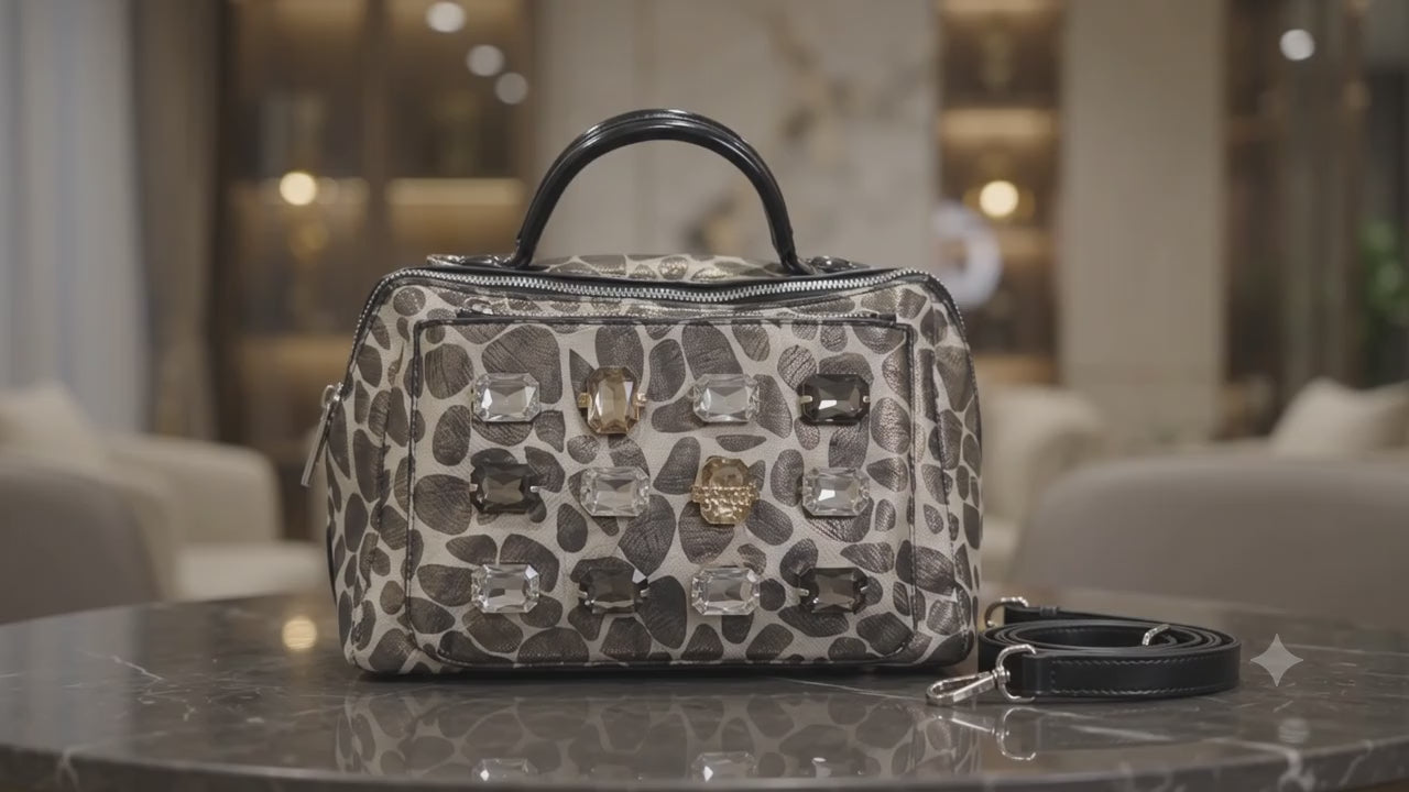 Crystal safari hand/sling bag